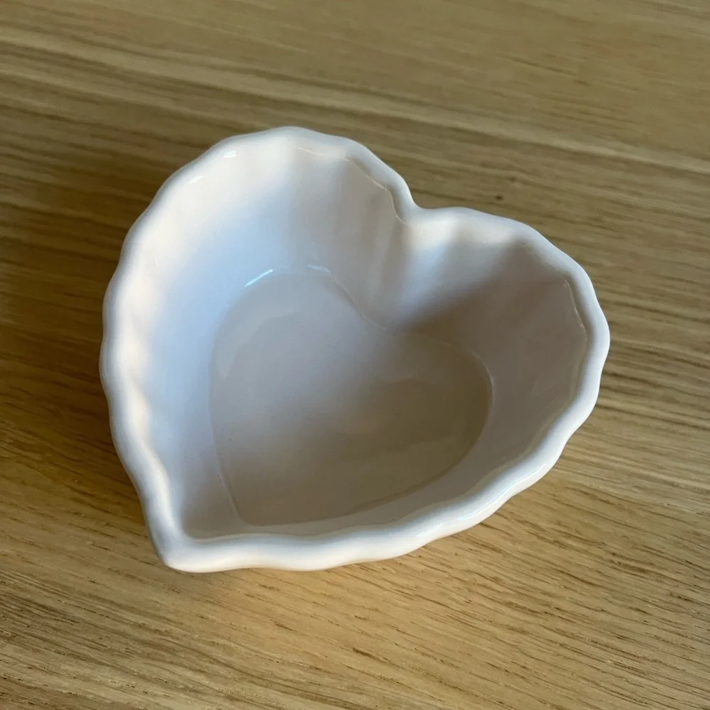 Martha Stewart Everyday Ceramic Heart Dish - Perfect for Valentine’s Day - 4x4”